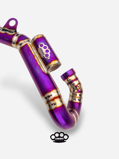 Collecteur d'échappement DBR 4T Titanium + Powerbomb - KTM: EXC-F 450 (2020-2023), Husqvarna: 450 FE (2020-2023) et Husqvarna: 501 FE (2020-2023)