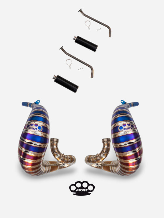 DBR Échappement complet en titane pour YAMAHA BANSHEE 350CC ATV 1988–2009