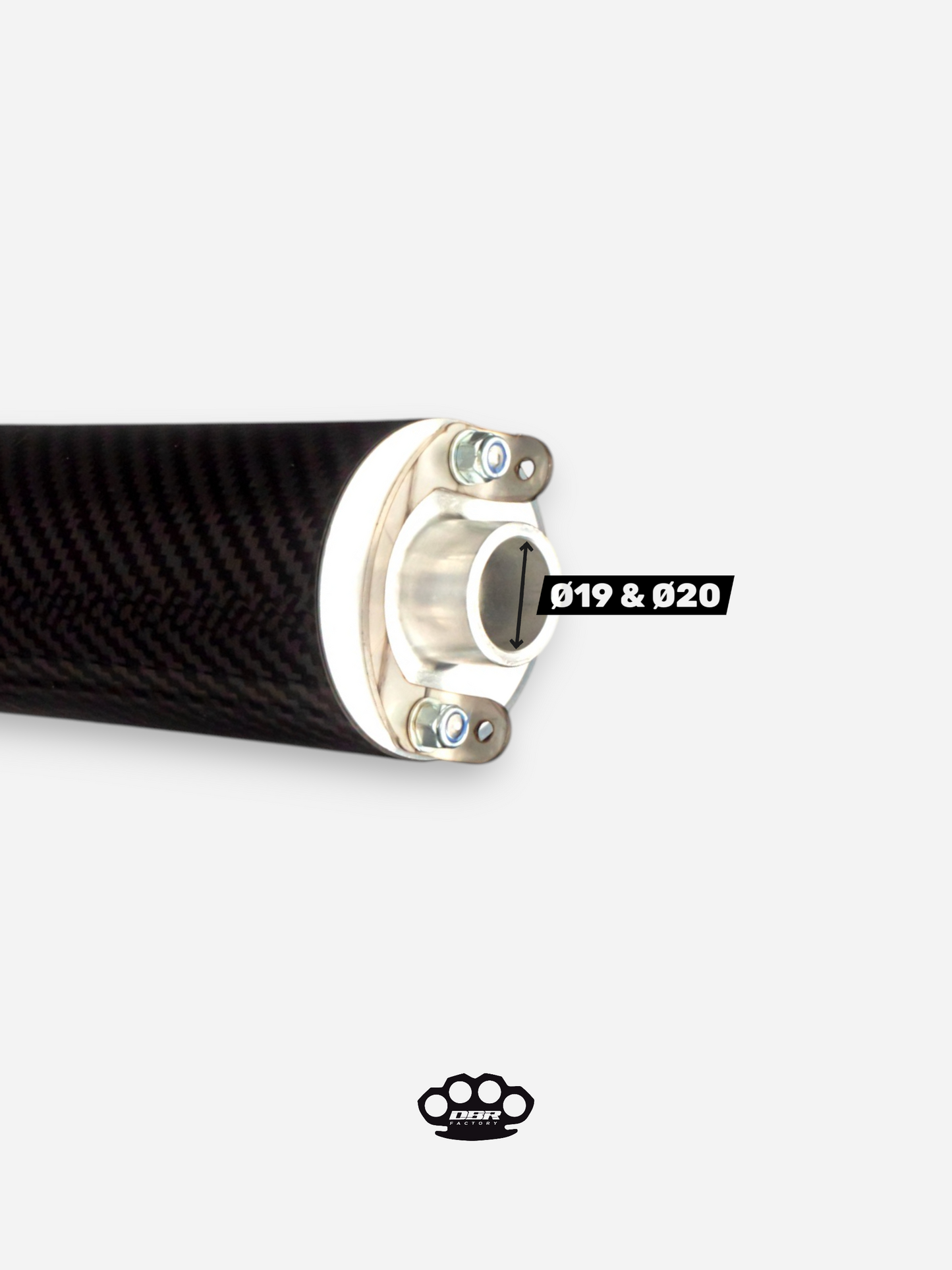 DBR Silencieux Universel Moped 150mm et 190mm - Diamètre 19mm et 20mm