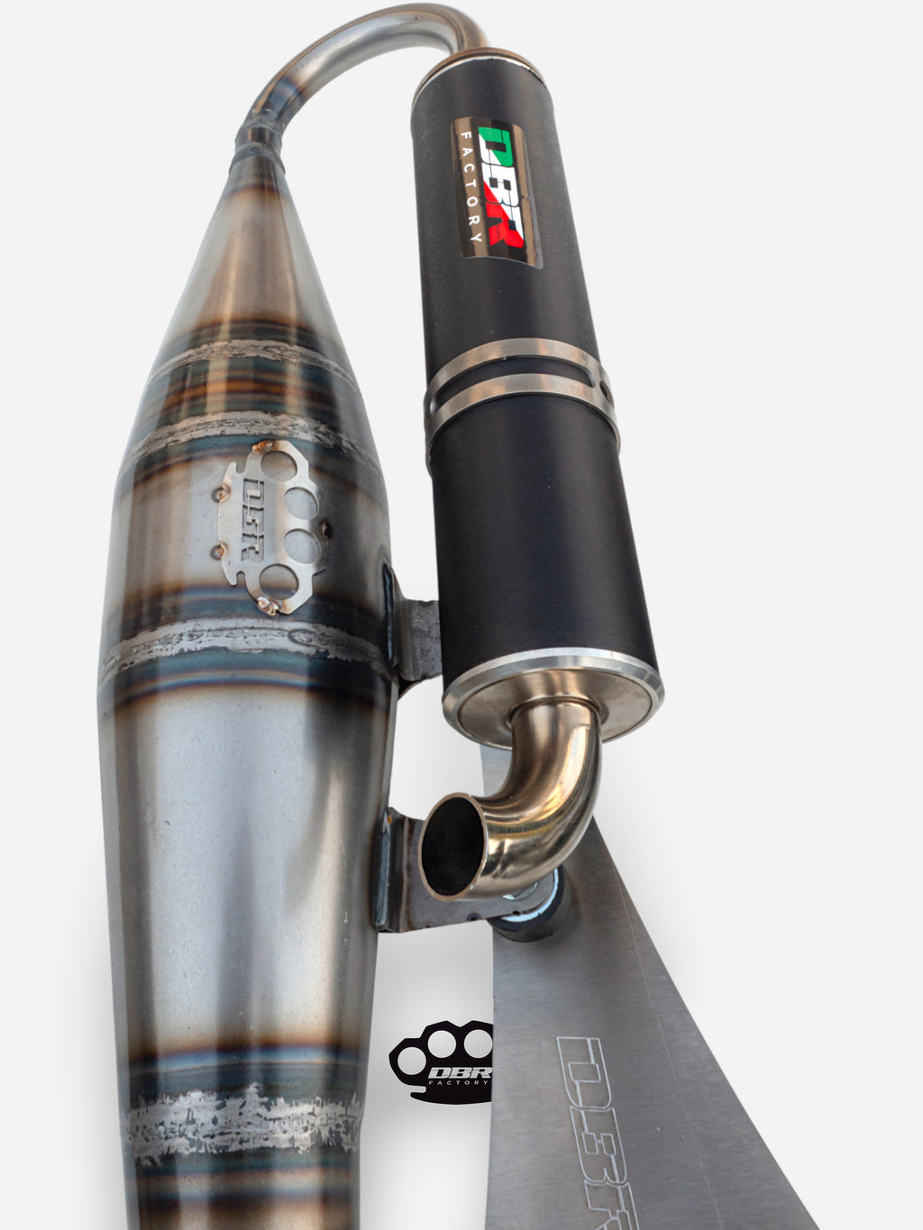 Marmitta DBR Minarelli Orizzontale - Scarico Intermedio 70cc - DBR Factory