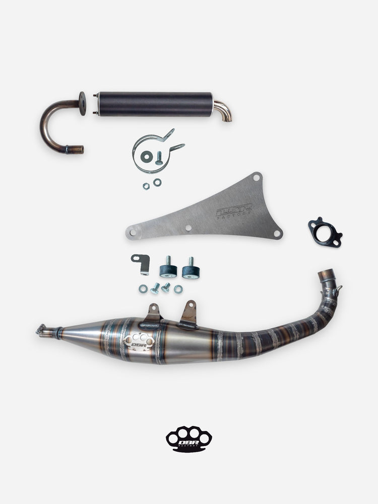 Silencieux DBR Minarelli Horizontal - Échappement Intermédiaire 70cc