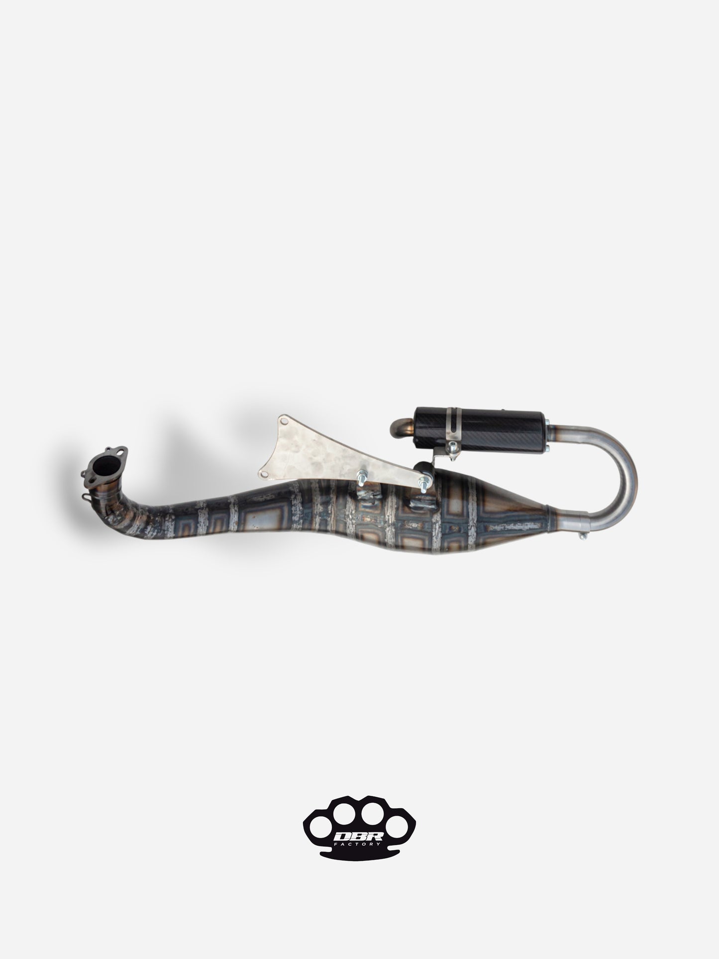 DBR Minarelli Horizontal Exhaust - Over Trofeo 90-100cc Exhaust