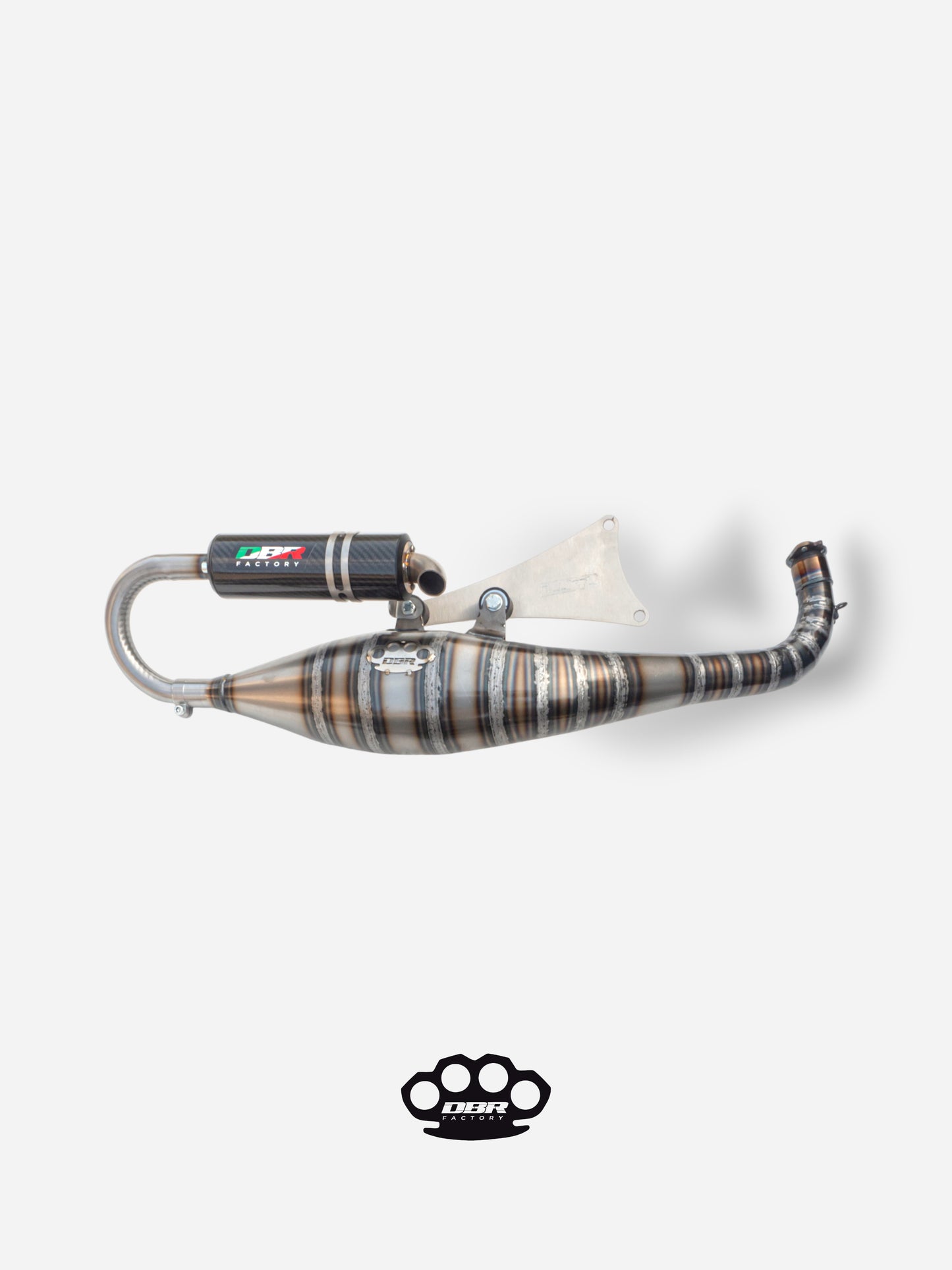 DBR Minarelli Horizontal Exhaust - Over Trofeo 90-100cc Exhaust