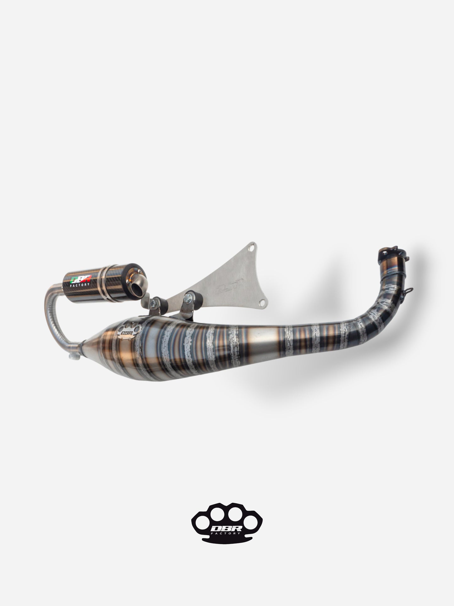 DBR Minarelli Horizontal Exhaust - Over Trofeo 90-100cc Exhaust