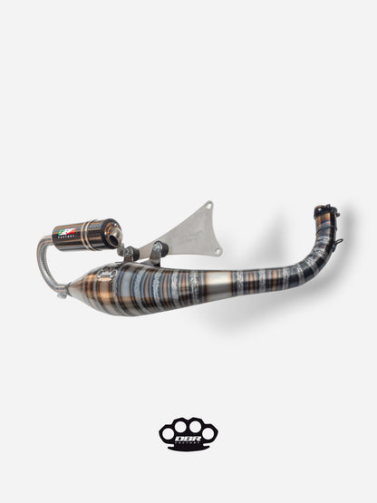 DBR Minarelli Horizontal Exhaust - Over Trofeo 90-100cc Exhaust