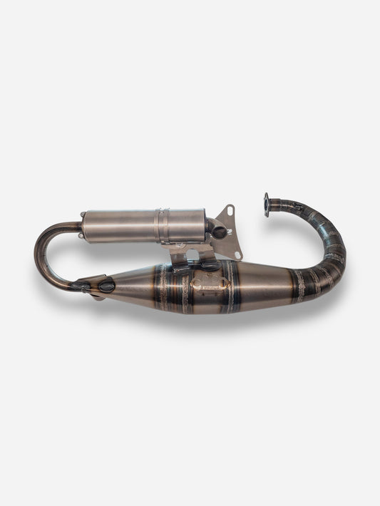 Marmitta DBR Minarelli Verticale Intermedio - MBK Booster Spirit, Next Generation e Stunt - Yamaha Zuma e Slider - Aprilia SR50 1992-1993 - DBR Factory