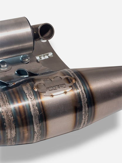 Marmitta DBR Minarelli Verticale Intermedio - MBK Booster Spirit, Next Generation e Stunt - Yamaha Zuma e Slider - Aprilia SR50 1992-1993 - DBR Factory