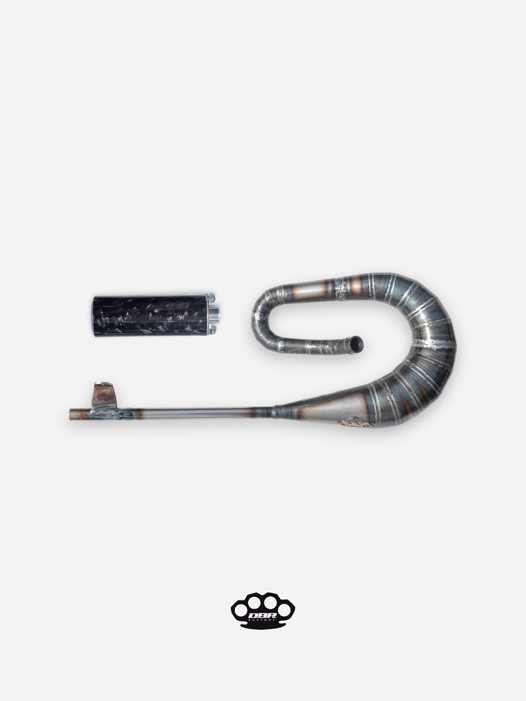 DBR Pot d'Échappement Classic Cyclomoteur - Silencieux Intégré Vespa et Gilera