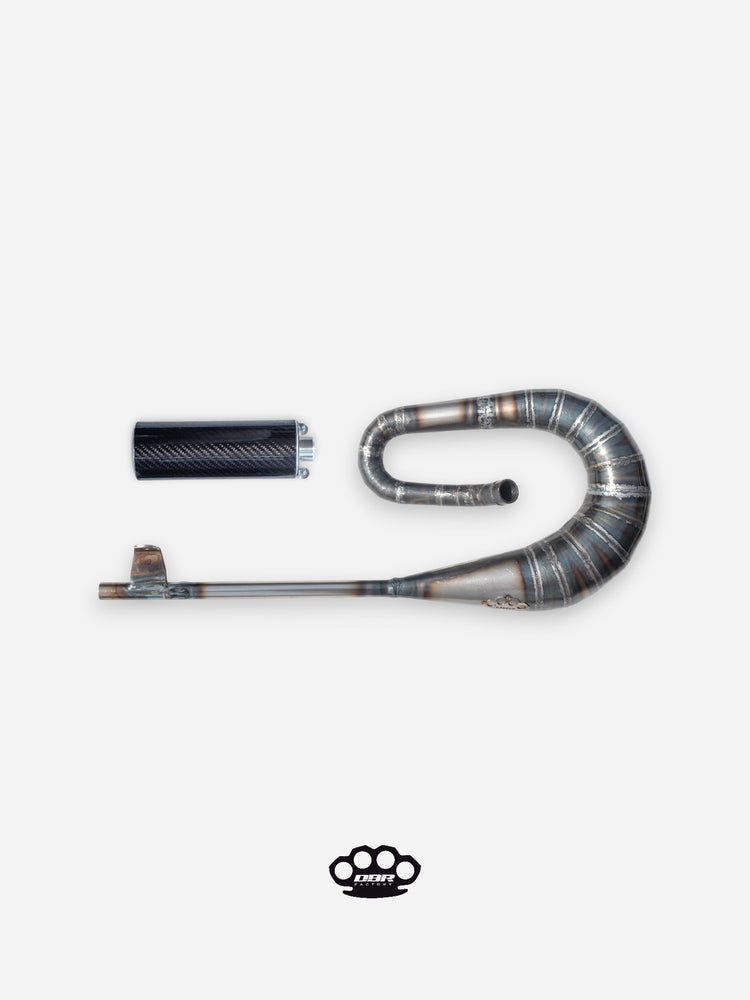 DBR Pot d'Échappement Classic Cyclomoteur - Silencieux Intégré Vespa et Gilera